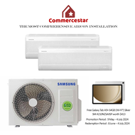 SAMSUNG LATEST WINDFREE R32 SYSTEM 2 AIRCON (INSTALLATION INCLUDED FREE UPGRADED MATERIALS)