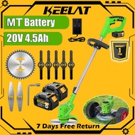 KEELAT KLMD001 Mesin Rumput Bateri Grass Cutter 6 inch Cordless Electric Grass Trimmer Lawn Mower wi