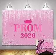 7x5ft Glitter Pink Prom 2026 Backdrop Pink Sequin Class of 2026 Congratulations Photography Backgrou