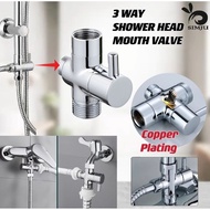 3 Way Brass Shower Head Mouth Valve Adapter Valve Connector Shower Head Diverter