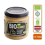 [Bundle of 5] Rudolfs Organic Crunchy Hummus Vegetable Spread, 180g
