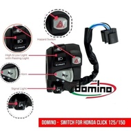 Domino Handle Switch For Honda Click150i &amp;125i with Pssing Light Hazard Light PLug &amp; Play  motorcycl