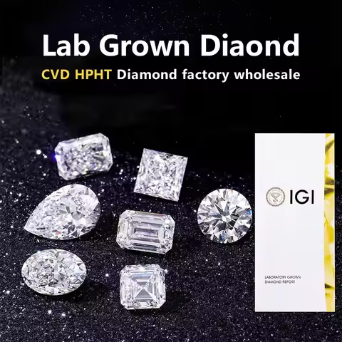 IGI GIA Lab Diamond VVS VS 0.5ct 1ct 3ct 5ct Loose Diamond Round brilliant cut 100% Real Lab Grown D