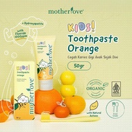 Motherlove Kids Toothpaste ORANGE 50g with Fluoride 1000ppm & Hydroxyapatite | Fluoride Children's T
