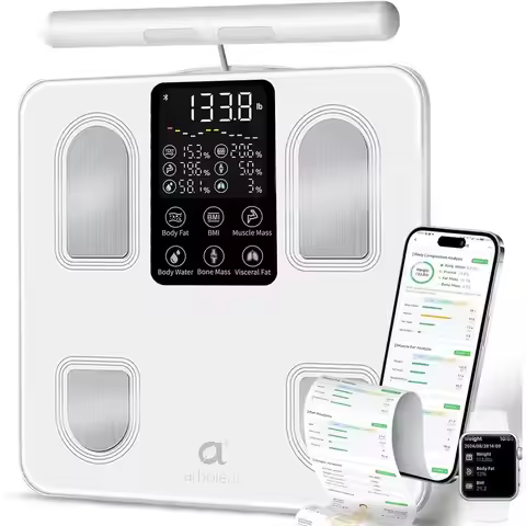 Advanced 8-Electrode Smart Scale: Body Composition, BMI, Muscle Mass & 50+ Health Metrics, Bluetooth