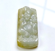 黃翡翡翠濟公活佛 | 天然緬甸玉翡翠A貨 | 送禮