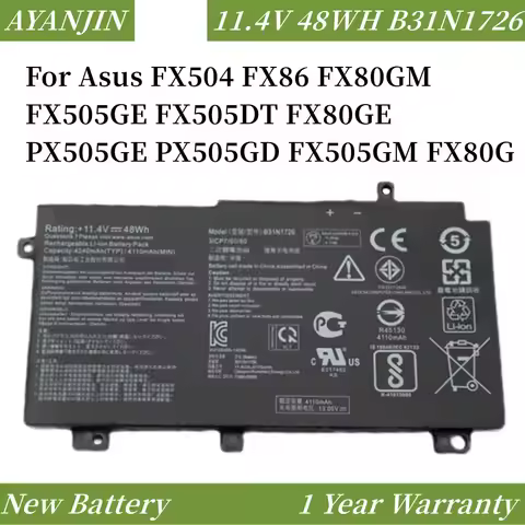 B31N1726 B31BN91 11.4V 48Wh For Asus FX504 FX86 FX80GM FX505GE FX505DT FX80GE PX505GE PX505GD FX505G