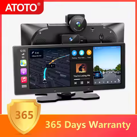 ATOTO 10.25" inch Portable Android GPS Navigation Carplay Screen Android Auto Car Stereo with DVR Ca
