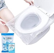 6/50 P C S Biodegradable Disposable Plastic Toilet Seat Cover Portable Safety Travel Bathroom Toilet
