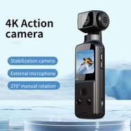 4K Ultra HD Pocket Action Camera 270° Rotatable Vlog Wifi Mini Sports Cam Waterproof Case Helmet Tra