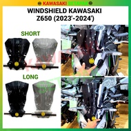 WINDSHIELD SHORT/LONG KAWASAKI Z650 (2023-2024)- BLACK SMOKE