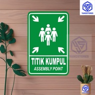 YS Acrylic Sign Acrylic Gathering Point Marker Acrylic Sign Evacuation Route Sign Assembly Point