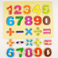 Mengshi Early Education Teaching Aids Wooden Educational Toys Flip Board Digital Teaching 2 Year Old