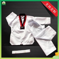 baju taekwondo taekwondo uniform Kapas taekwondo pakaian kanak -kanak panjang -sleeved short -sleeved lelaki dewasa dan wanita taekwondo latihan pakaian pemula penghantaran percuma