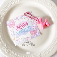 GANTUNGAN Cute Poodle Balloon Keychain Simple Poodle Hologram/ Keychain