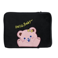 GOOJODOQ【Malaysia Spot】Bear Embroidered iPad Bag For 11-inch laptop/tablet/iPad Bag Size (21 x 28 x 