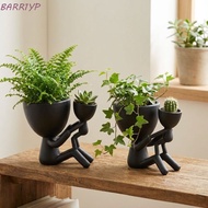 BARR1YP Mother and Child Figure Planter Pot, 3D Printed Family Themed Mother Child Hug Plant Pot, Mi