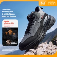 361 Degrees hiking men's outdoor sports shoes winter new high-top plus velvet warm cotton shoes leat