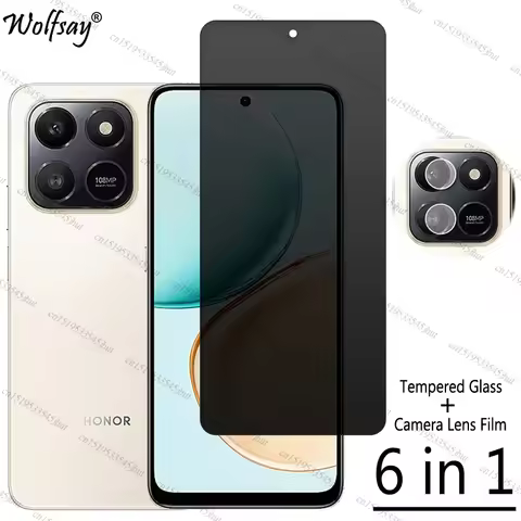 Privacy Screen Protector For Honor X7d Anti-Spy Tempered Glass Honor X7d 4G Camera Lens Film Glass F