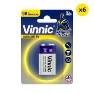銀戰士電池 - Vinnic 鹼性電池 AM9VF / 6LR61 (9V) - 6粒裝