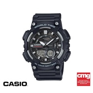 จัดส่ง1-3วัน Casio นาฬิกาข้อมือ Casio รุ่น Aeq-110W-1Avdf วัสดุเรซิ่น สีดำ ดำ One