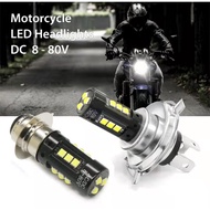 1PC Motorcycle LED Headlight P15D H6A H4 H7 Hi/Lo Beam 6000K 45W Motorbike Universal Honda Yamaha Ka