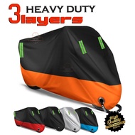 Motorcycle Cover Waterproof 3 Layers Heavy Duty Rain Dust Cover Sun Protective Reflective Penutup mo