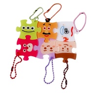 Acrylic Puzzle Keychain Building Blocks Keyring For Couple Friends Cute Cartoon Fun Bag Pendant J5i3