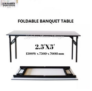 JHD 3V Foldable Banquet Dining Table (Width 750 MM) / Meja Lipat/ Meja Makan (2.5X5) (525)