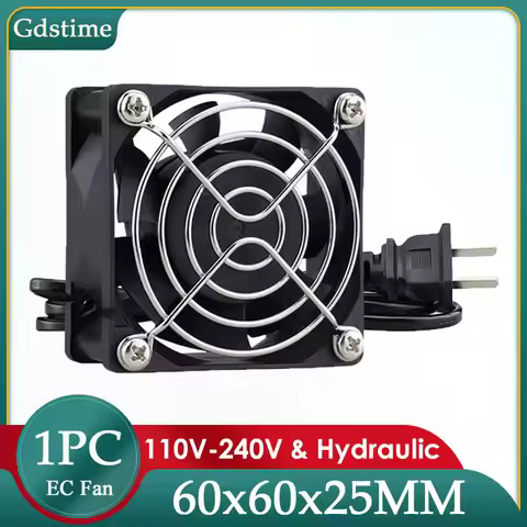 1PCS Gdstime 6cm 6025 EC Fan 60mm x 25mm EC Brushless Cooler Fan AC 110V 120V 220V 240V Axial Coolin