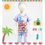 UNGU Character Swimsuit Diving Model + Hat - LOL Purple SW15-J