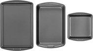 Goodcook 3 pack 8x8 Baking Pan with 13x9 Bake Pan and 13x9 Cookie Sheet