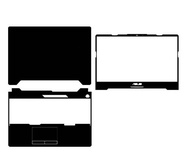 Laptop Black Matte Vinyl Skin Sticker Cover For ASUS TUF Gaming FX506 FX506LI FX506LU FX506iv FA506 15.6" without Logo hole