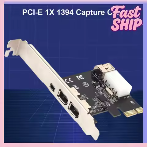 Desktop Computer PCI-E 1X 1394 DV Video Capture Card PC 6 Pin to 4 Pin Adapter