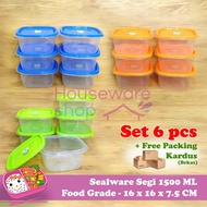 6-piece Lunch Box Set / Lunch Box Sealware Aeries 1500ml - Food Grade