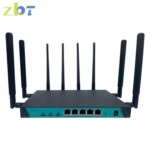 ZBT Two SIM Gigabit 4G Router Openwrt Fireware 1200Mbps CAT4 CAT6 Modem 4*LAN 2.4G 5.0GHz 8 Wifi Ant
