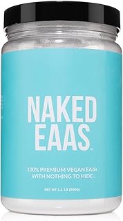 Naked EAAs Amino Acids Powder - 50 Servings - Vegan Unflavored Essential Amino Acids 500 Grams - Ins