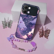 HP GANTUNGAN Glass Softcase + Hanging Strap Latest Infinix Note Edge 5Ghp Phone Case Camera Protecto