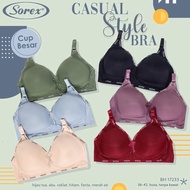 BH Sport Tanktop BH Sorex 17233 BH Tanpa Kawat Busa Sedang Cup C (Besar) Kait 3 Size 36-42 Bra Sorex