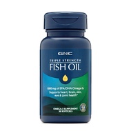 [Made in USA] GNC Triple Strength Fish Oil 1000mg EPA DHA Omega-3 Softgels, 30 Softgels