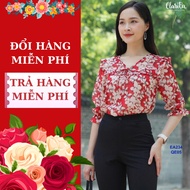 Clarita Design Chiffon Floral Shirt code EA234