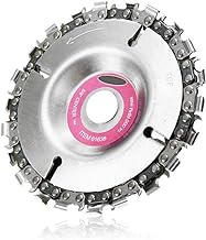 Grinder Disc Chain Plate,4/4.5 Inch Grinding Wheel Disc and 22 Tooth Fine Cut Carving Chainsaw Blade Set For 100/115 mm Angle Grinder,5/8 Inch Grinder Center Hole,Woodwork Circular Saw Blades (Pack 1)