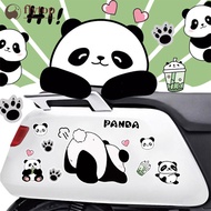 FLYTOP Creative Motorcycle Electric Bike Helmet Decal Waterproof Lovely Pandas Night Sign Sticker Ex