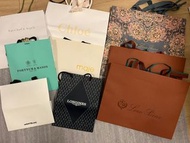 Luxury paper bag, Loro Piana, Longines, MontBlanc,  Fortnum Mason, Chloe, Maje, Van Cleef Arpels (gift box can be queried as well)