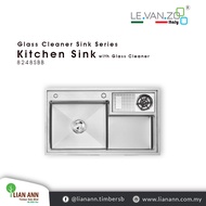 LEVANZO Kitchen Sink with Glass Cleaner 8248SBB
