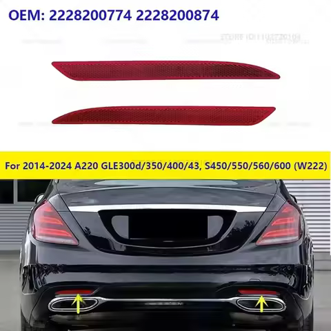 For 2014-2024 Mercedes-Benz A220 GLE300d/350/400/550e S450/550/560/600 Bumper Reflector Warning Lamp