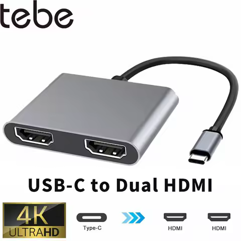 tebe USB C HUB Adapter Type-c to 4K HDMI-Compatible Docking Station Support MST For Macbook HP Multi