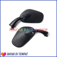 Kaca Spion Motor Tangkai Pendek Untuk Honda Dan Yamaha Model Kaze Mini Hitam Variasi Aksesoris Motor Beat Scoopy Vario Supra X 125 Nmax Lexi Pcx Aerox Jupiter Mx Jupiter Z