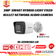 READY STOCK > HIKVISION DS-2CD1023G2-LIU 2MP Smart Hybrid Light Fixed Bullet Network Audio Camera