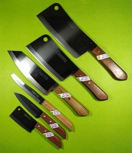 ชุดมีดทำครัวกีวี Kiwi 6 เล่ม มีดเชฟ มีดคู่ครัว ใบมีดสแตนเลสคมกริบไม่เป็นสนิมด้ามไม้คลาสสิค Kitchen Knives Kiwi set 6 pcs 504 503 502 173 830 835 Stainless steel Blade Wood Handle